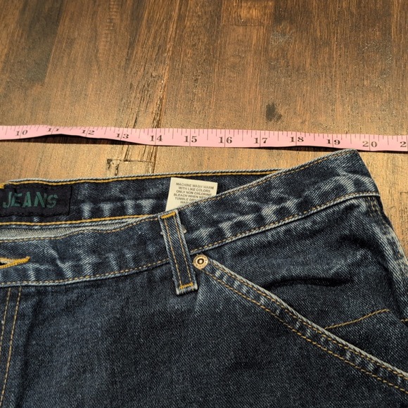 Vintage Nautica Jean Shorts Mens 39x12 Tag 42 Blue Carpenter Jorts Y2K Baggy - Picture 6 of 9